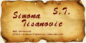 Simona Tišanović vizit kartica
